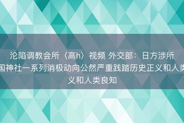 沦陷调教会所〈高h〉视频 外交部：日方涉所谓靖国神社一系列消极动向公然严重践踏历史正义和人类良知