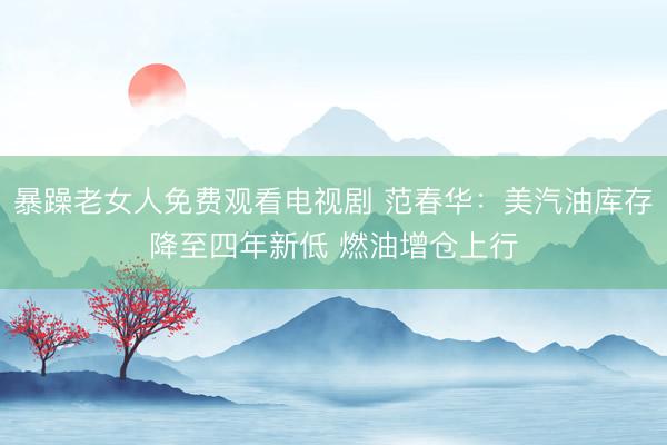 暴躁老女人免费观看电视剧 范春华：美汽油库存降至四年新低 燃油增仓上行