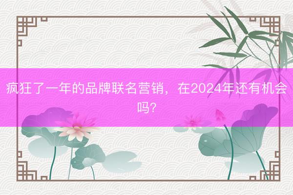 疯狂了一年的品牌联名营销，在2024年还有机会吗？