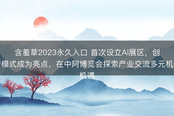 含羞草2023永久入口 首次设立AI展区，创新模式成为亮点，在中阿博览会探索产业交流多元机遇