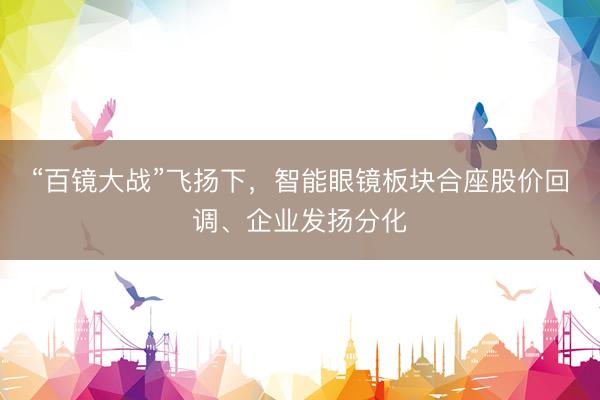 “百镜大战”飞扬下，智能眼镜板块合座股价回调、企业发扬分化