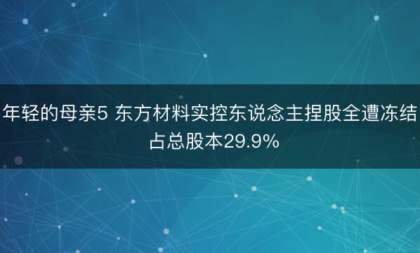 年轻的母亲5 东方材料实控东说念主捏股全遭冻结 占总股本29.9%