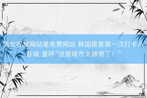 美女视频网站是免费网站 韩国搭客第一次打卡八卦城 直呼“这座城市太神奇了！”